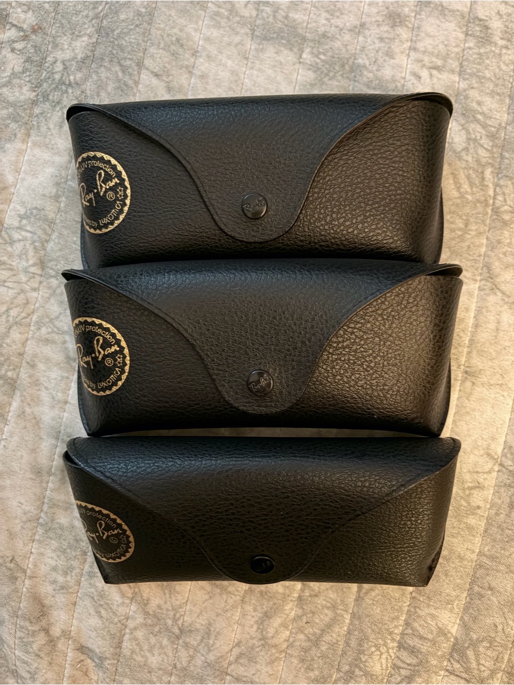 Ray-Ban Black Sunglass Cases - Set of 3